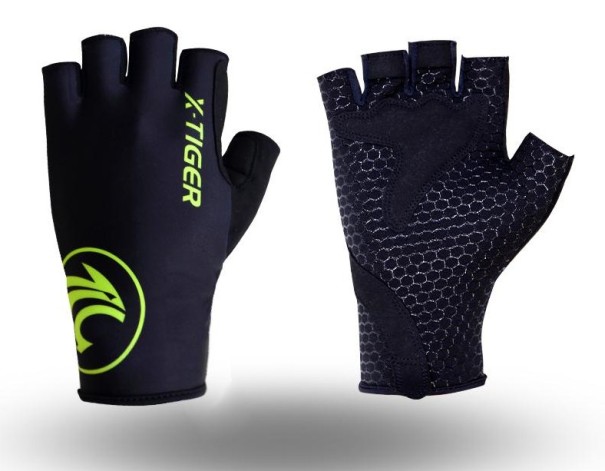 Herren-Fahrradhandschuhe TIGER J959 schwarz-grün S