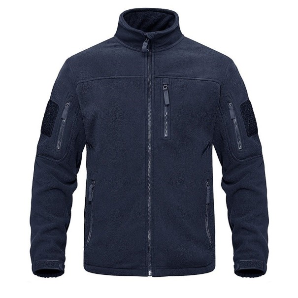 Herren-Fleecejacke mit Taschen dunkelblau M