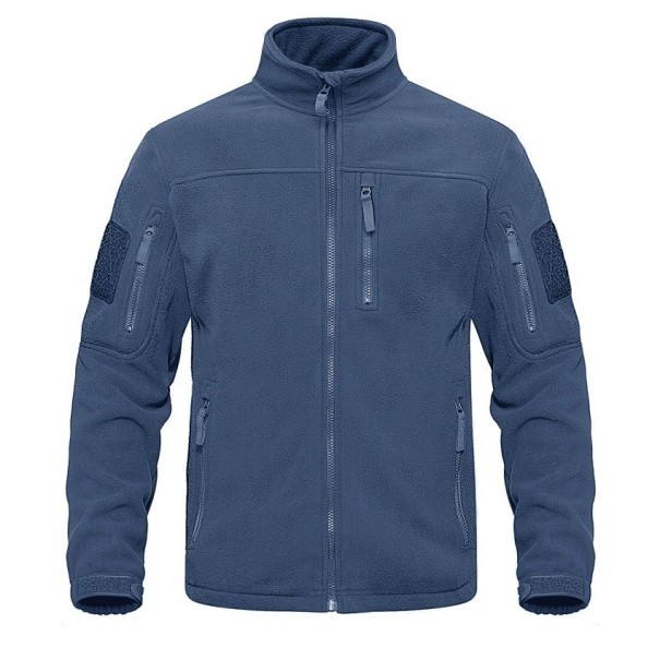 Herren-Fleecejacke mit Taschen hellblau M
