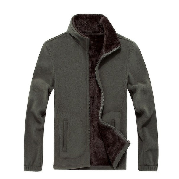 Herren-Freizeit-Fleecejacke J951 armeegrün 3XL