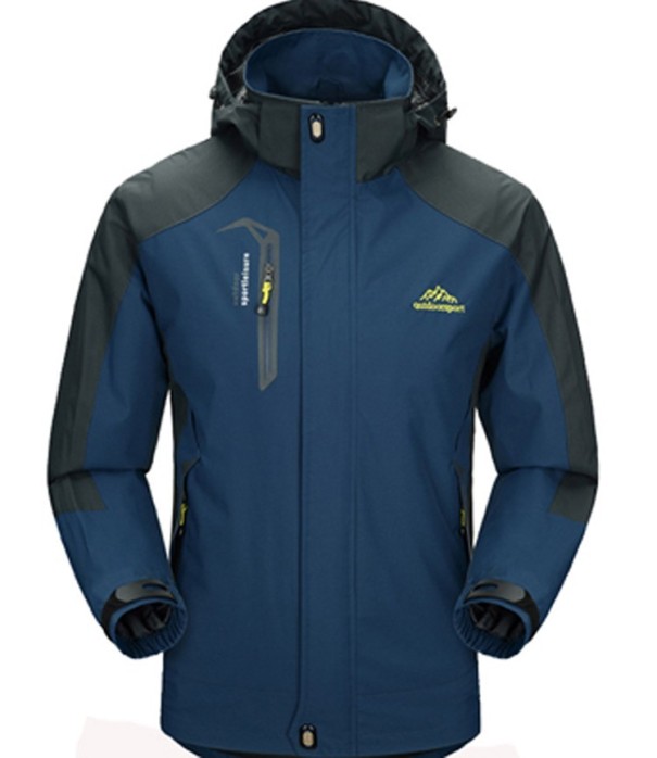 Herren Frühling/Herbst wasserdichte Jacke J2598 dunkelblau XS