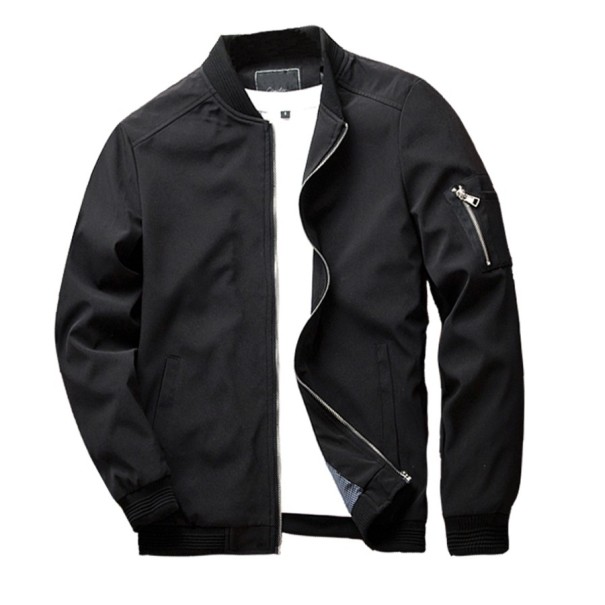 Herren-Frühlings-/Herbstjacke J2057 schwarz L