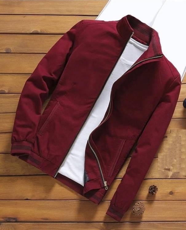 Herren Frühlingsjacke S16 weinrot M