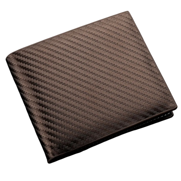 Herren-Geldbörse aus PU 12 x 10 cm Reißverschlussfach Elegante Geldbörse für Karten Bargeld und Münzen Praktisches Accessoire braun
