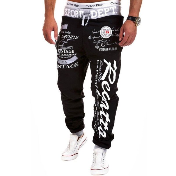 Herren-HIP-HOP-Jogginghose – Schwarz L