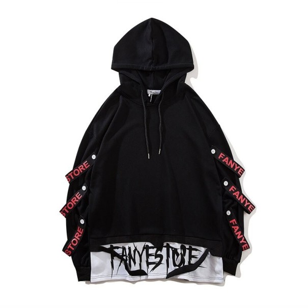 Herren-Hip-Hop-Sweatshirt A2525 schwarz S