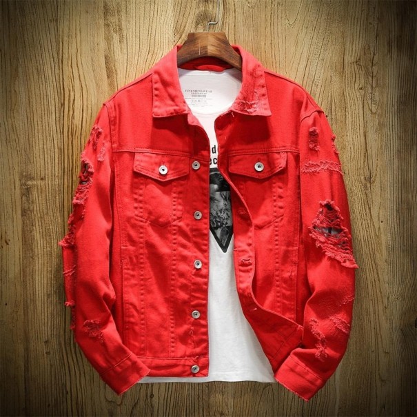 Herren-Jeansjacke S87 rot M