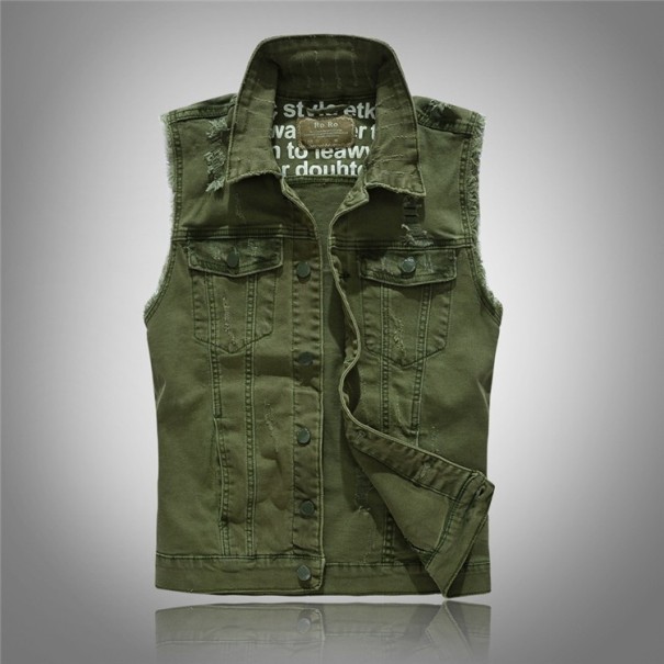 Herren-Jeansweste J2053 armeegrün XL