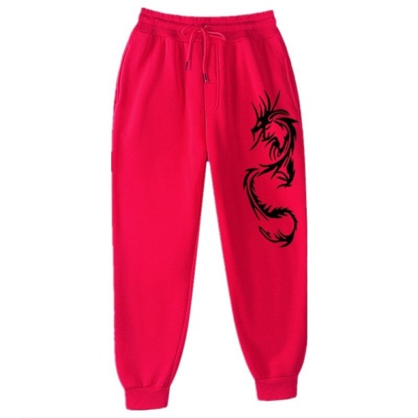 Herren-Jogginghose mit Drachen F1620 rot XS