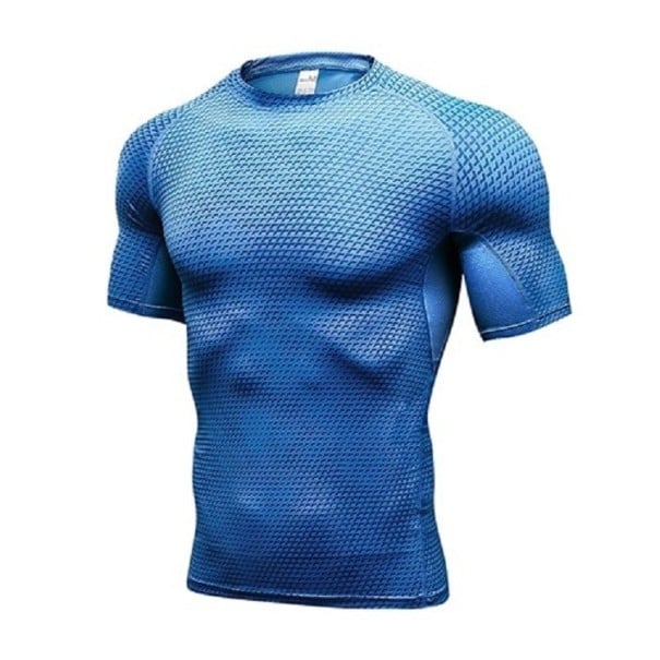 Herren-Kompressionsshirt F1758 blau S 1