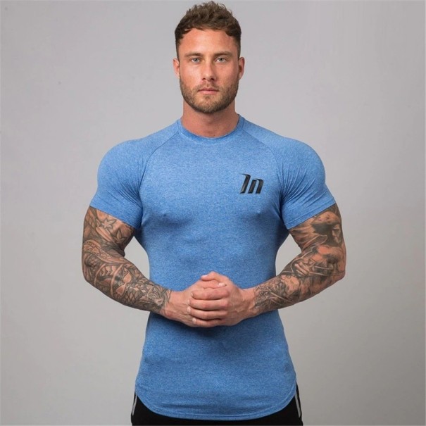 Herren-Kompressionsshirt F1774 blau L