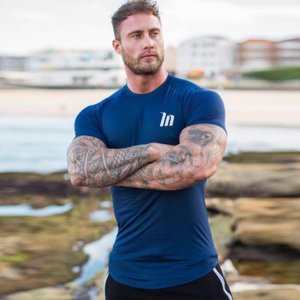Herren-Kompressionsshirt F1774 dunkelblau XS