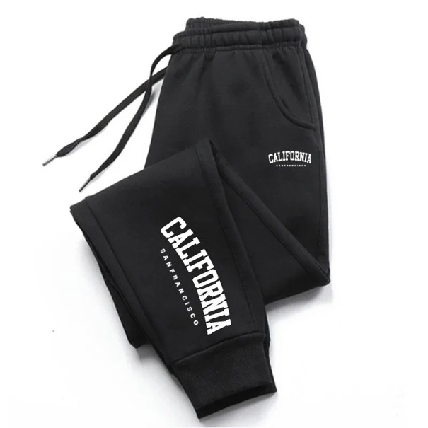 Herren Laufsporthose Lässige Lockere Sweatpants zum Training und Joggen Bequeme Hose für Männer zum Laufen und für die aktive Freizeit schwarz S