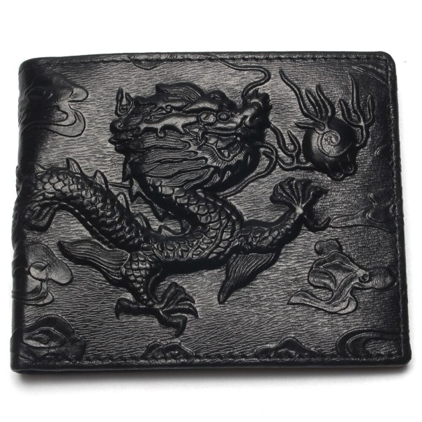 Herren-Lederbrieftasche mit Drache M500 schwarz 2