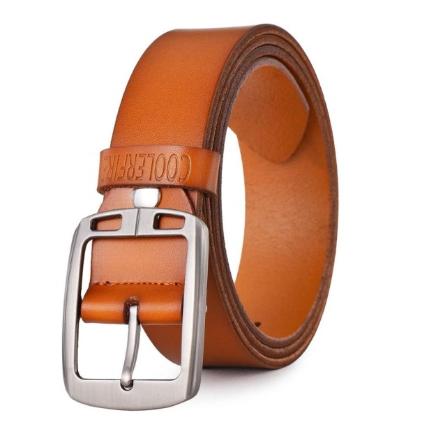 Herren-Ledergürtel L277 hellbraun 115 cm