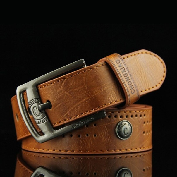 Herren-Ledergürtel L500 hellbraun