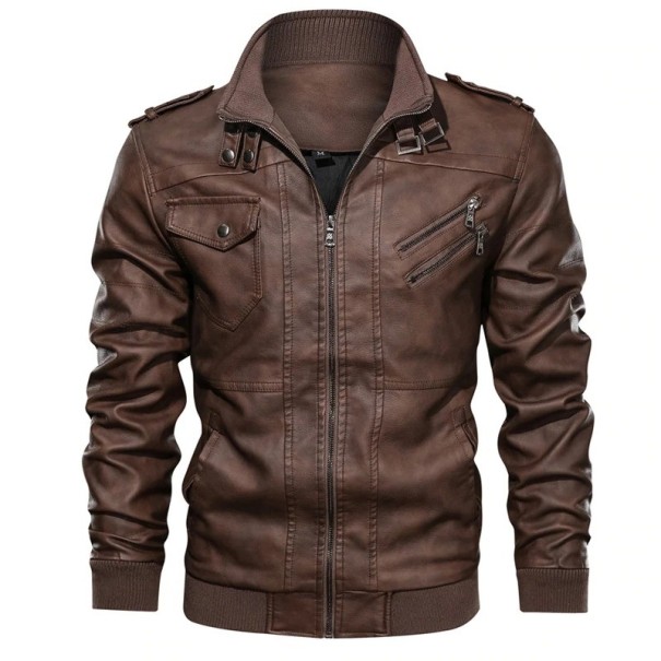 Herren-Lederjacke braun L 2