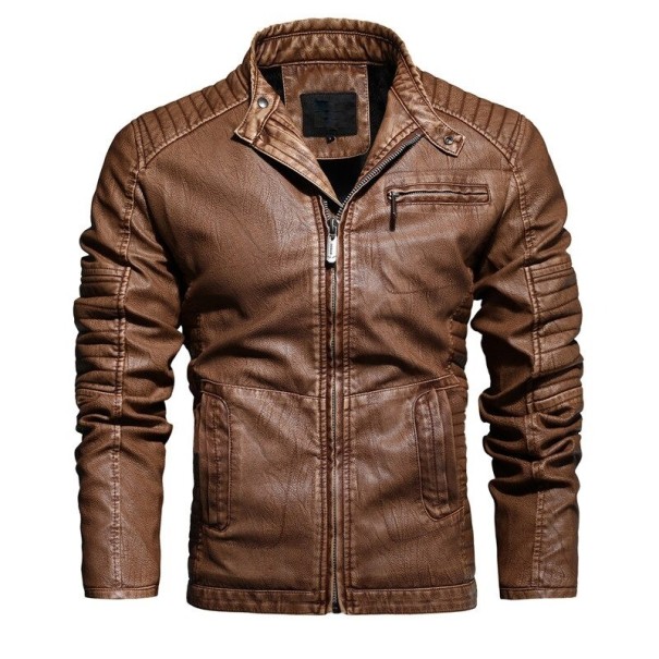 Herren-Lederjacke F1058 braun L 4