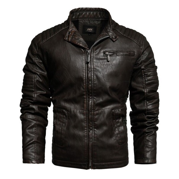 Herren-Lederjacke F1058 kaffee XS 4