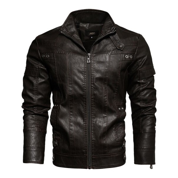 Herren-Lederjacke F1058 kaffee XL 3