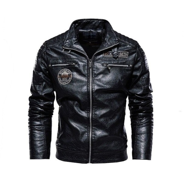 Herren-Lederjacke F1147 schwarz S