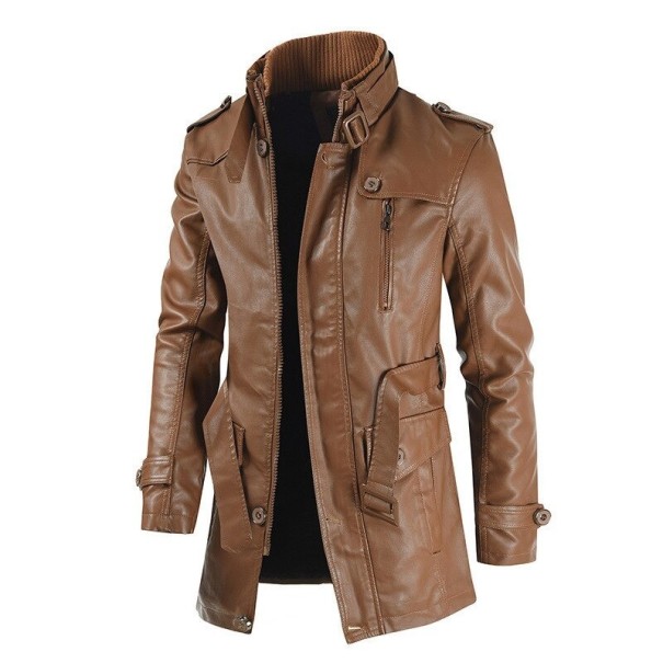 Herren-Lederjacke F1226 hellbraun M