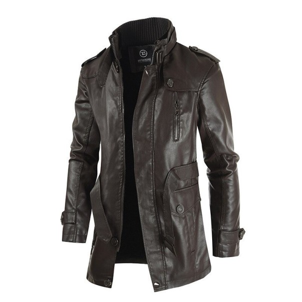 Herren-Lederjacke F1226 kaffee L