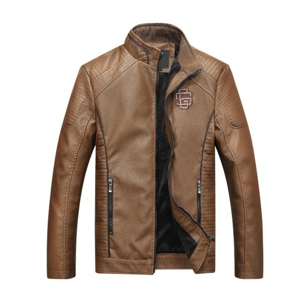 Herren-Lederjacke F1251 hellbraun S
