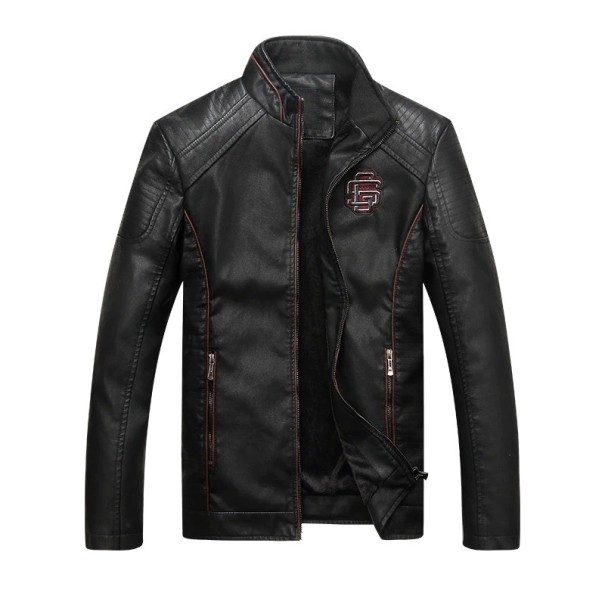 Herren-Lederjacke F1251 schwarz XL