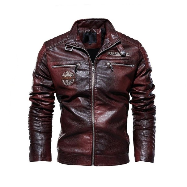 Herren-Lederjacke S44 dunkelbraun XS