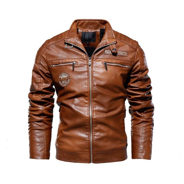 Herren-Lederjacke S44 hellbraun L