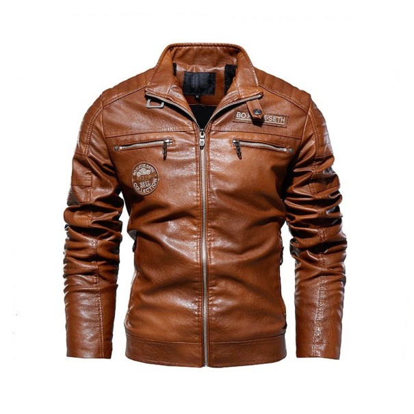 Herren-Lederjacke S44 hellbraun S