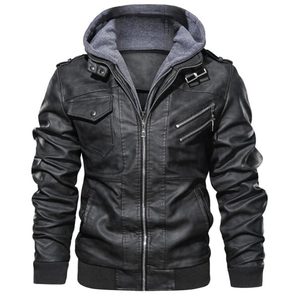 Herren-Lederjacke schwarz 3XL 1