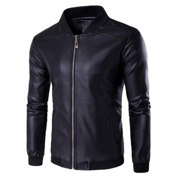 Herren Lederjacke schwarz A1823 XL