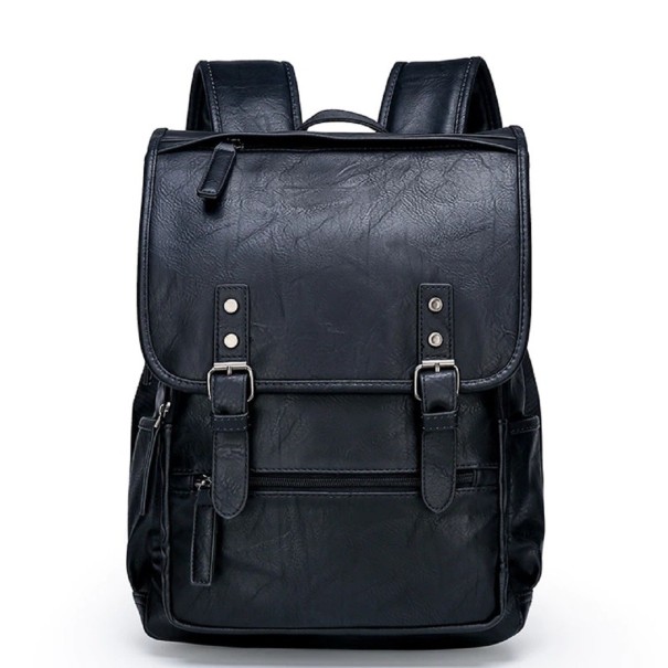 Herren-Lederrucksack E1157 schwarz