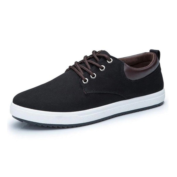 Herren-Leinenschuhe – Sneakers J2165 schwarz 39