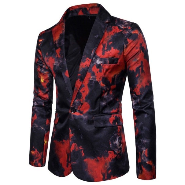 Herren-Luxuriöses Sakko in interessantem Design J1482 rot L