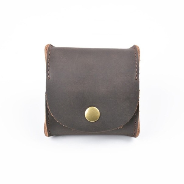 Herren-Minibrieftasche aus Leder M622 dunkelbraun