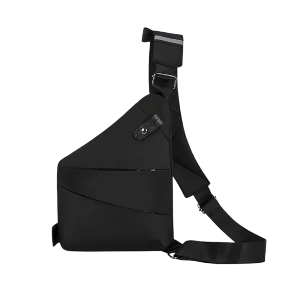 Herren Reise Brusttasche Umhängetasche Sporttasche mit Diebstahlschutz und Spritzwasserschutz Multifunktionale Lauftasche schwarz