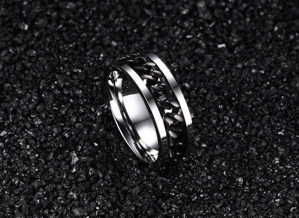 Herren-Ringkette J2225 schwarz 6