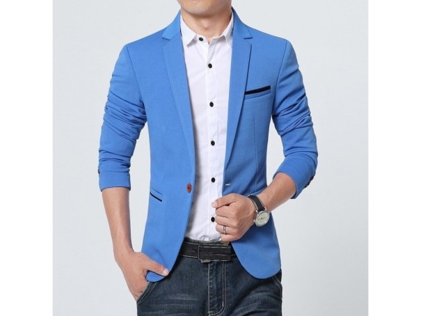 Herren-Sakko F312 blau XL