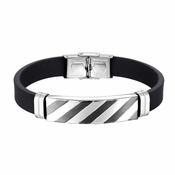 Herren-Silikonarmband H498 18,5 cm 1