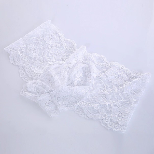 Herren-Slip aus Spitze weiß XS