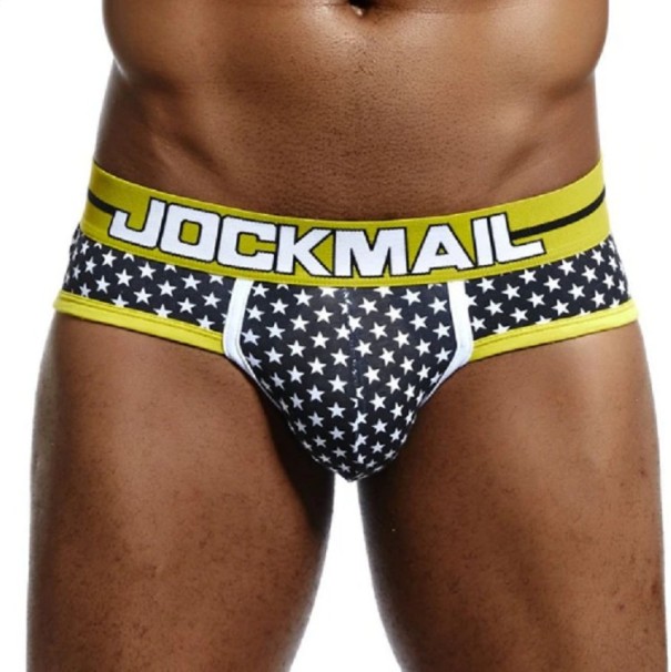 Herren-Slip mit Sternen schwarz XS