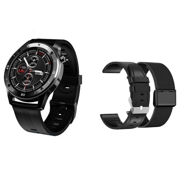 Herren-Smartwatch mit 2 austauschbaren Armbändern 1