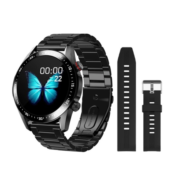 Herren-Smartwatch mit Ersatzarmband K1186 schwarz