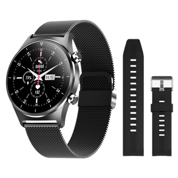 Herren-Smartwatch mit Ersatzarmband K1296 schwarz