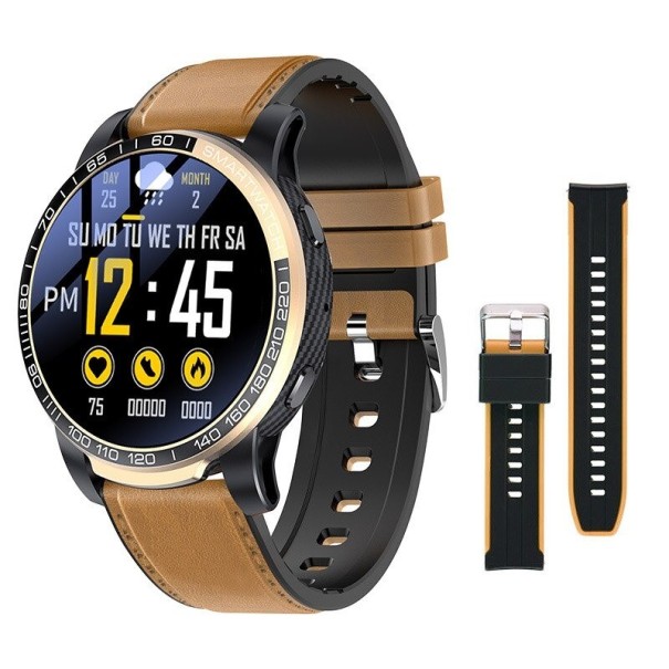 Herren-Smartwatch mit Ersatzarmband K1330 braun