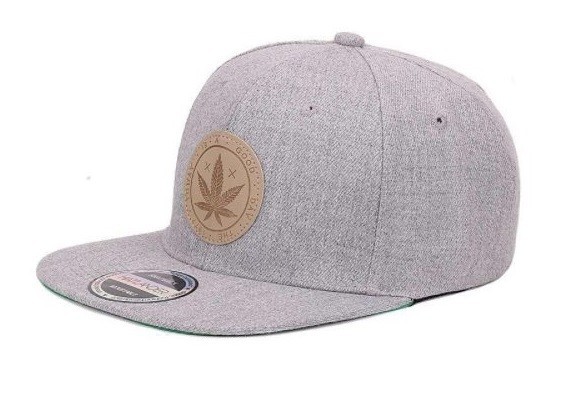 Herren Snapback Marijuana J2694 grau