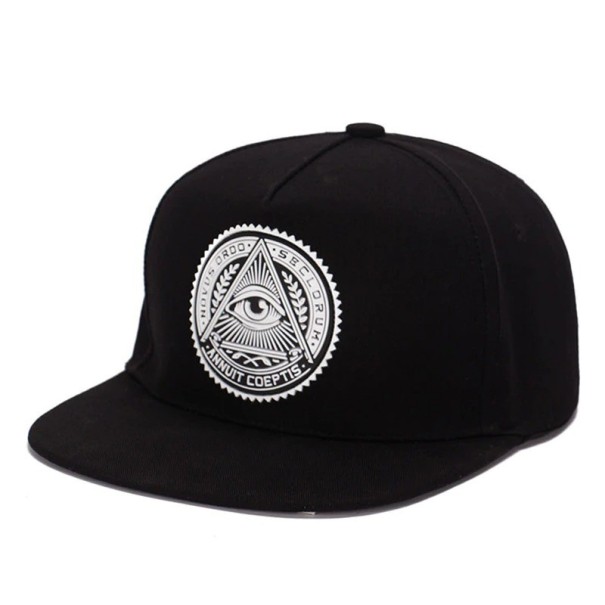 Herren-Snapback mit Öse schwarz